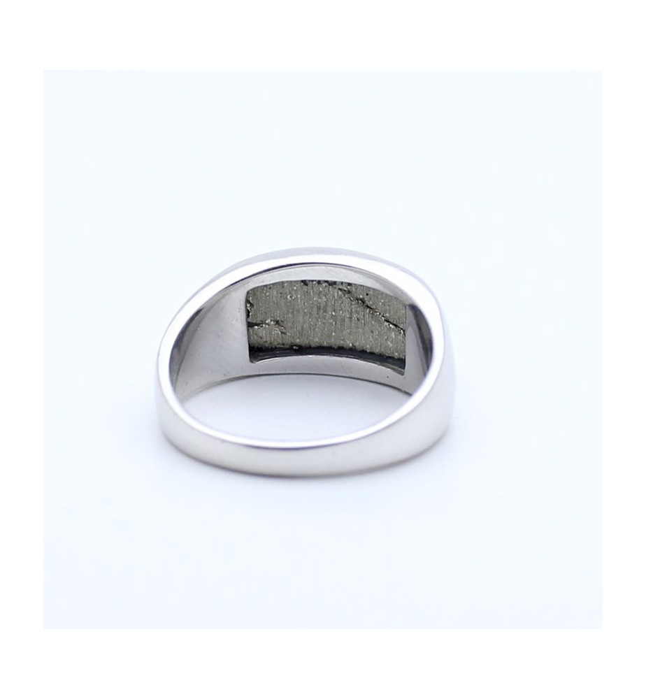 bague argent et pyrite