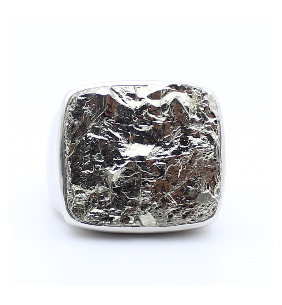 bague argent pyrite