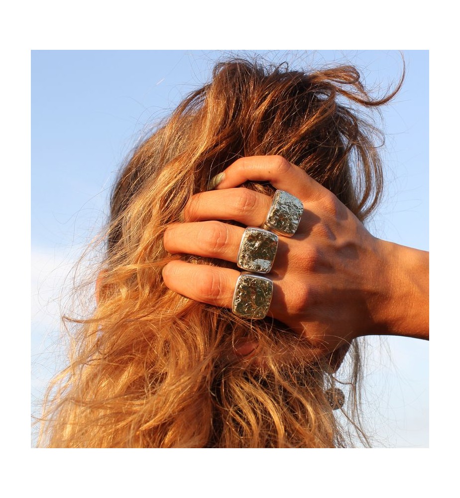 bague argent pierre naturelle