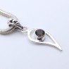pendentif argent quartz fumé