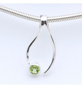 pendentif péridot argent