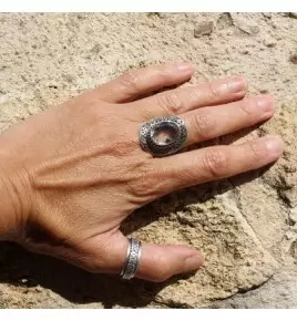 bague argent cristal de roche