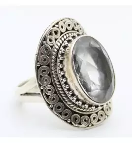 bague argent cristal de roche