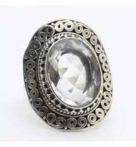 cristal de roche bague