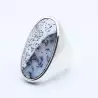 agate dendritique bague