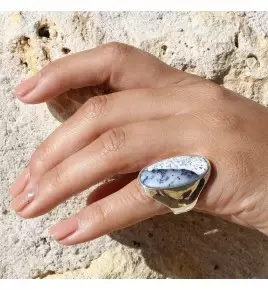 bague agate dendritique