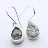 pyrite boucles d'oreilles
