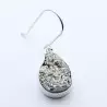 boucles d'oreilles argent pyrite