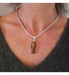 pendentif argent pierre