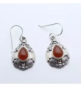 boucles d'oreilles cornaline