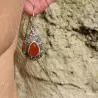 boucles d'oreilles argent cornaline