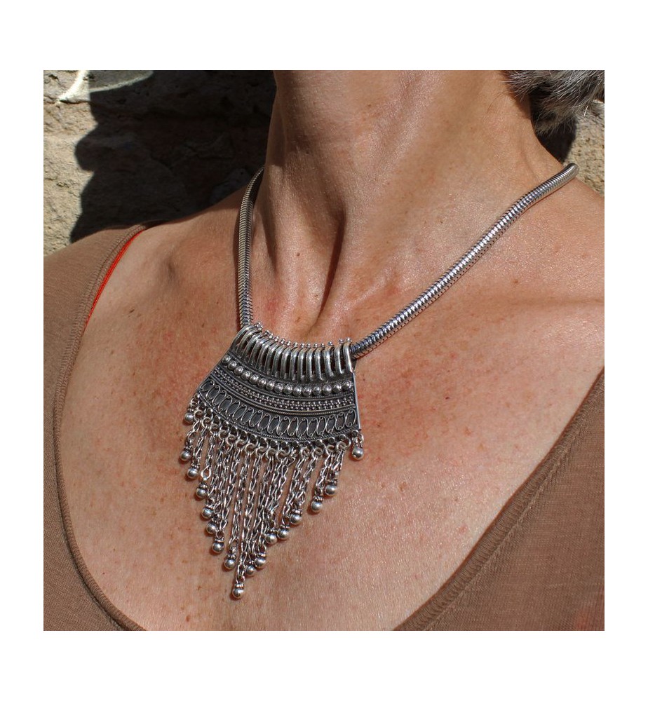 pendentif argent femme indien