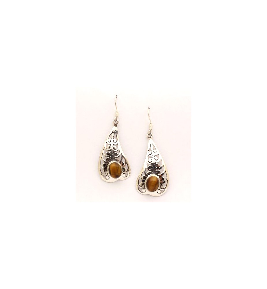 boucles d'oreilles oeil de tigre boucles d'oreilles oeil de tigre