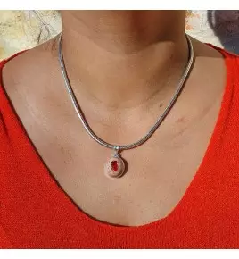 opale de feu pendentif