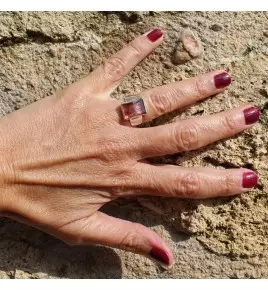 bague tourmaline rose