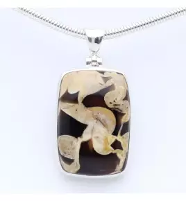 pendentif argent peanut wood