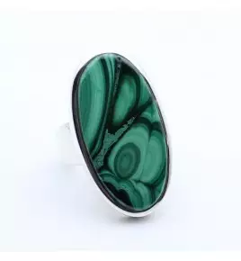 bague malachite argent