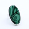 bague malachite argent