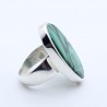 bague argent malachite