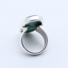 bague argent pierre verte