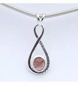 pendentif pierre rose