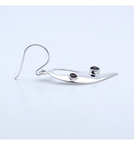 boucles d'oreilles quartz fumé