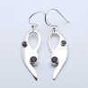 boucles oreilles quartz fumé