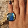 bague labradorite argent