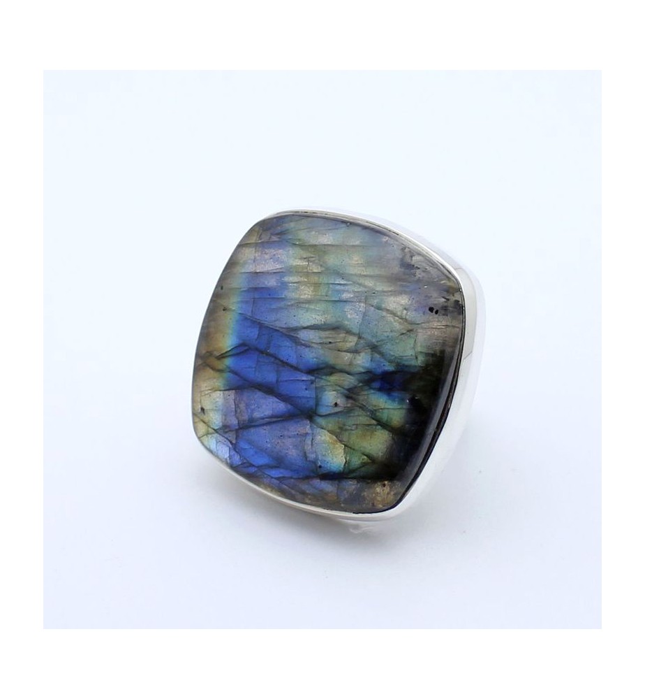 bague labradorite bleue