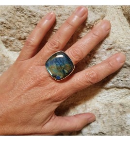bague labradorite femme argent