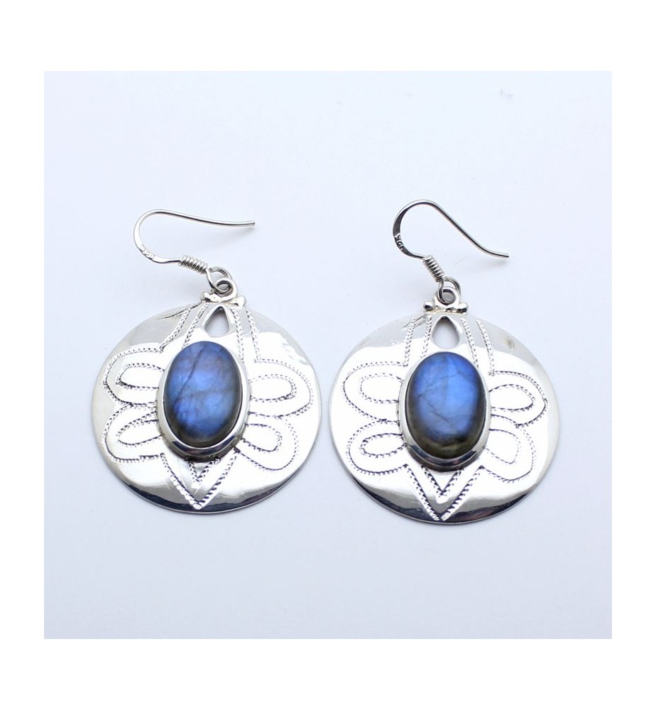 boucles d'oreilles labradorite bleue boucles d'oreilles labradorite bleue