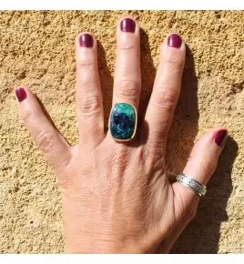 bague azurite malachite