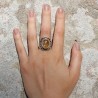 bague argent avec quartz
