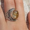 quartz rutile doré bague
