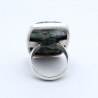 bague argent pierre verte