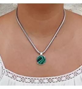 malachite pendentif