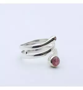 tourmaline rose bague