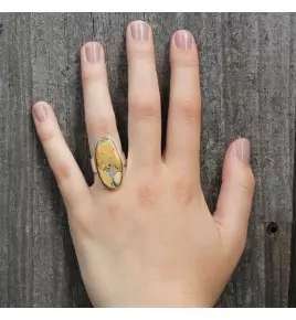 bague pierre orange