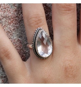 bague quartz rose