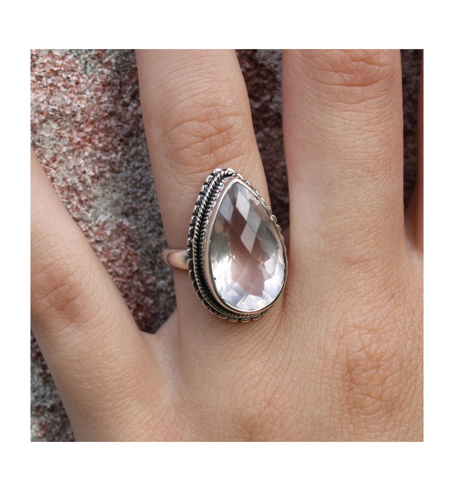 bague quartz rose