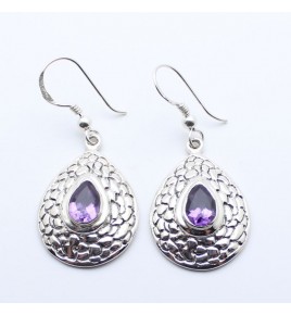 boucles d'oreilles amethystes