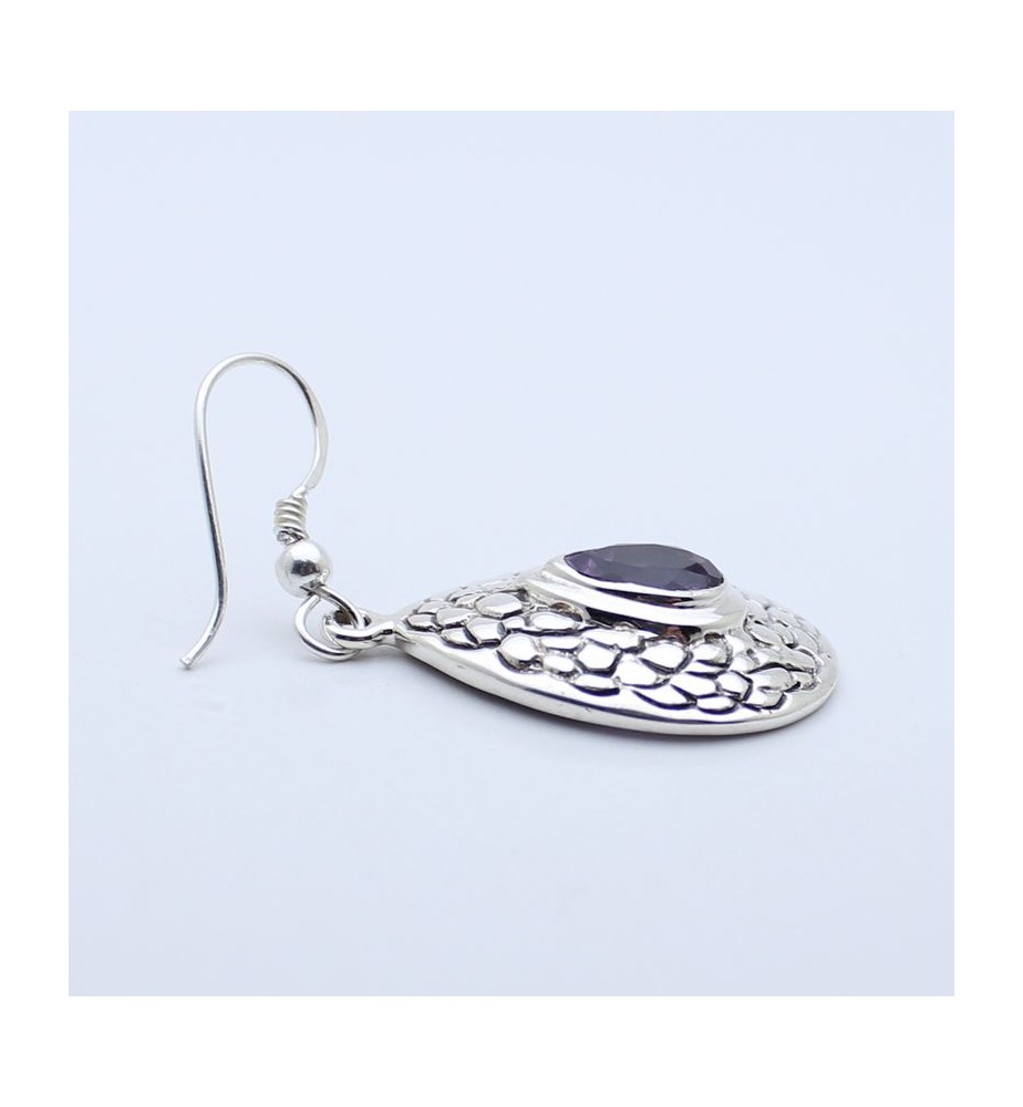 améthyste boucle d'oreille