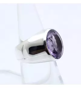 bague améthyste argent