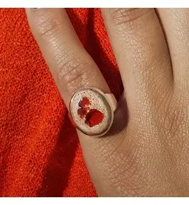 bague opale de feu mexique