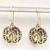 boucles d oreilles argent péridot