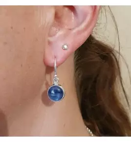 cyanite  boucles d'oreilles