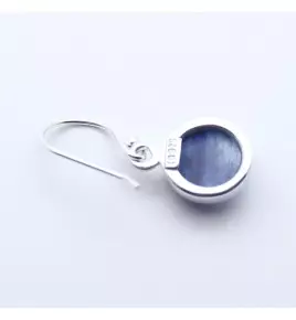 boucles d'oreilles pierre bleue