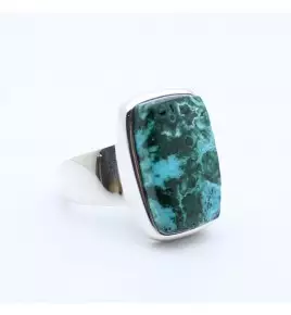 bague pierre bleu vert