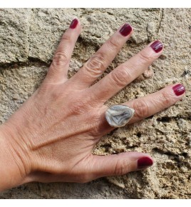 bague calcedoine argent