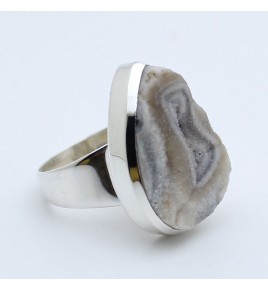 calcédoine bleue bague